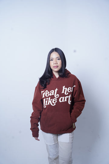 Treat Her Like Art Cropped Hoodie