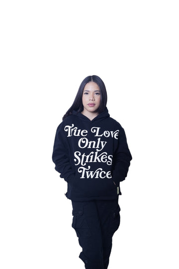 “True Love Only Strikes Twice” Cropped Hoodie